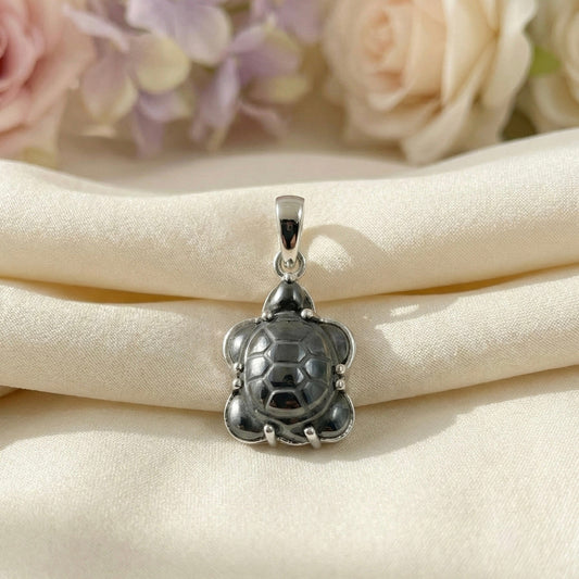 Haematite turtle Pendant