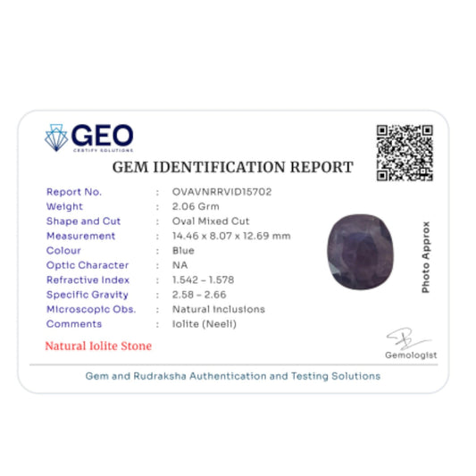 Natural Iolite 10.3 Carat