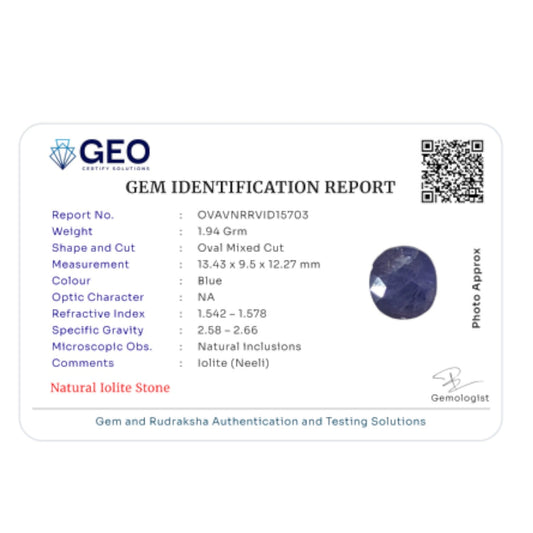Natural Iolite 9.7 Carat