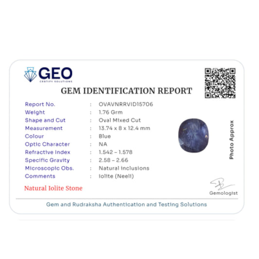 Natural Iolite 8.8 Carat