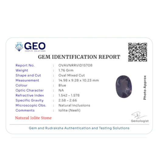 Natural Iolite 8.8 Carat