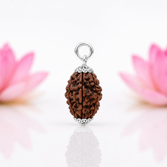 Natural 3 Mukhi Rudraksha GS Pendant