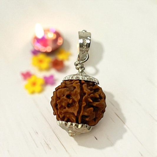 7 Mukhi Rudraksha Silver (92.5) Pendant A Premium Quality