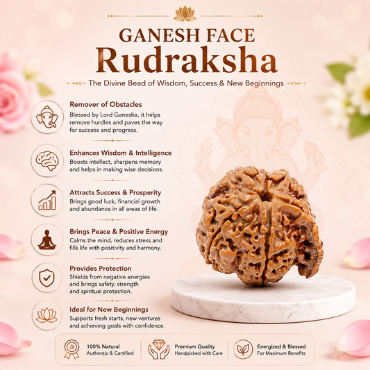 Natural Ganesh Rudraksha Pendant-Silver (92.5)