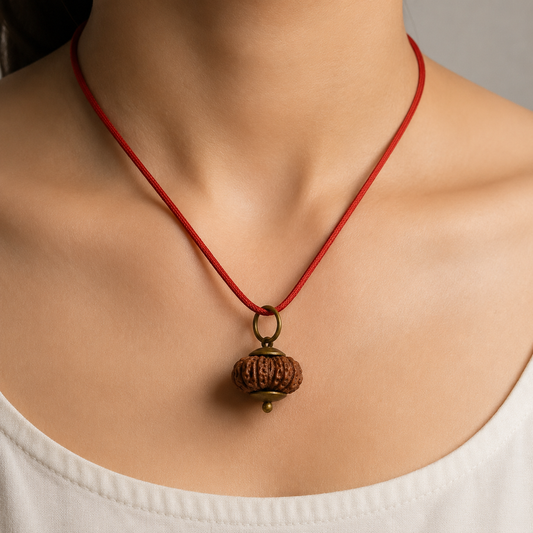 14 Mukhi Rudraksha Golden Pendant