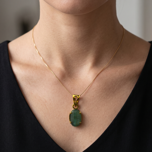 Natural Emerald Pendant - 14.4 - Carat