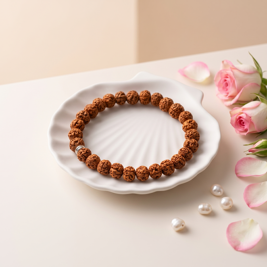 5 Mukhi Rudraksha Bracelet 8 MM Beads