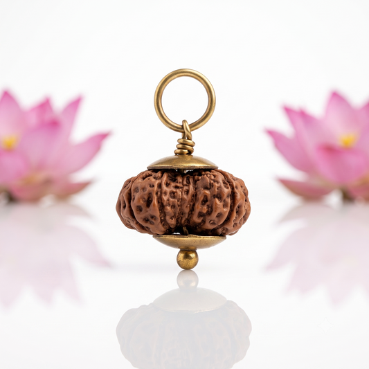 14 Mukhi Rudraksha Golden Pendant