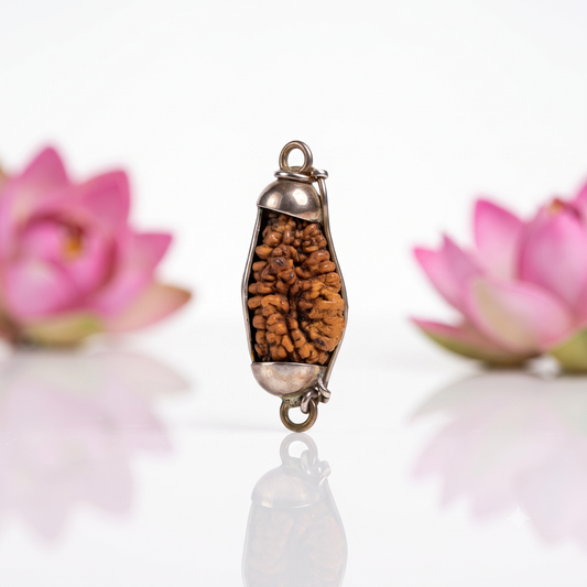 1 Mukhi Rudraksha Silver Pendant