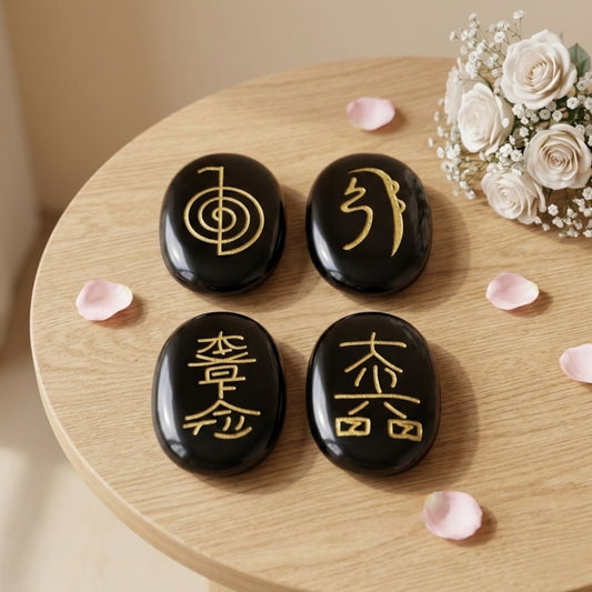 Reiki Healing Engarved Stone Set