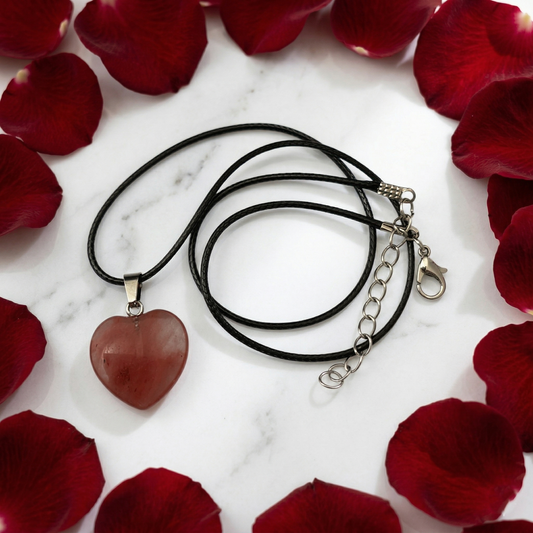 Cherry Quartz Heart Pendant
