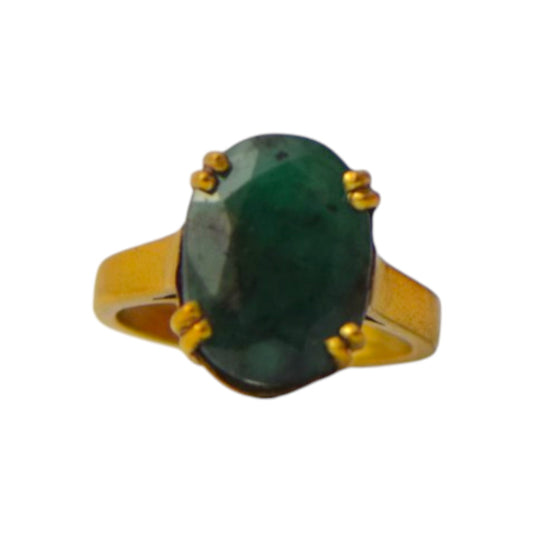 Natural Emerald Ring  - 18.6 - Carat