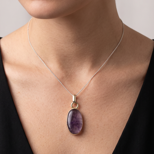 Natural Amethyst Pendant - 27.1 Carat