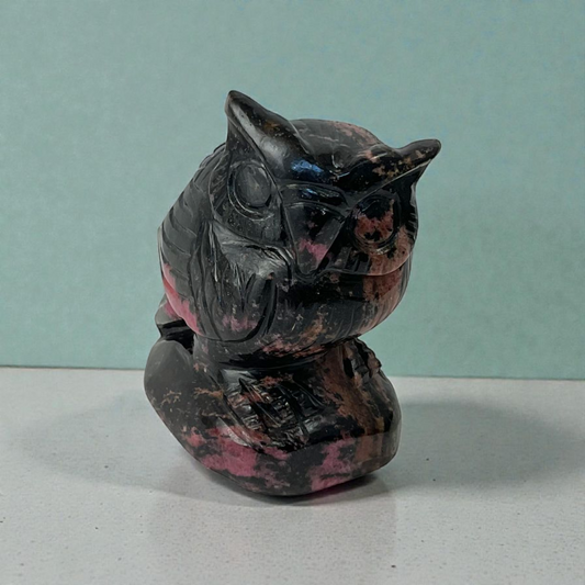 Rhodonite Owl