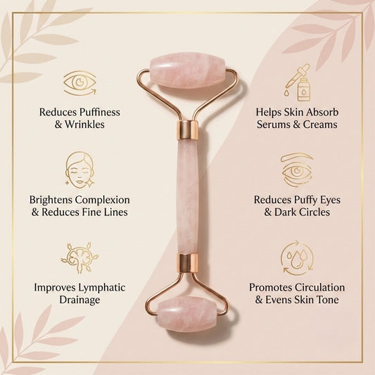 Rose Quartz Massage Roller / Gua Sha