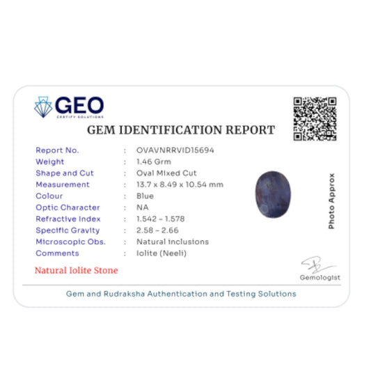Natural Iolite   7.3 Carat