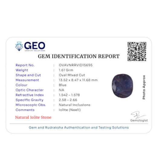 Natural Iolite   8.05 Carat