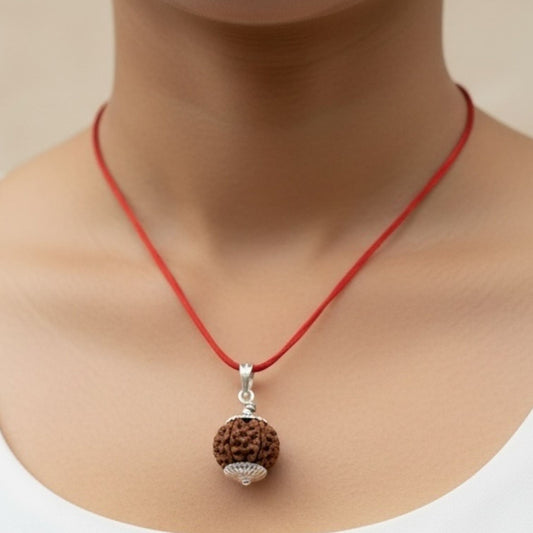 7 Mukhi Rudraksha Silver (92.5) Pendant  A Premium Quality