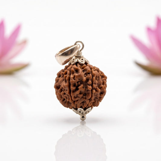 Natural 5 Mukhi Rudraksha GS Pendant