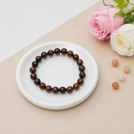 Mahogany Obsidian Bracelet 8 MM Beads