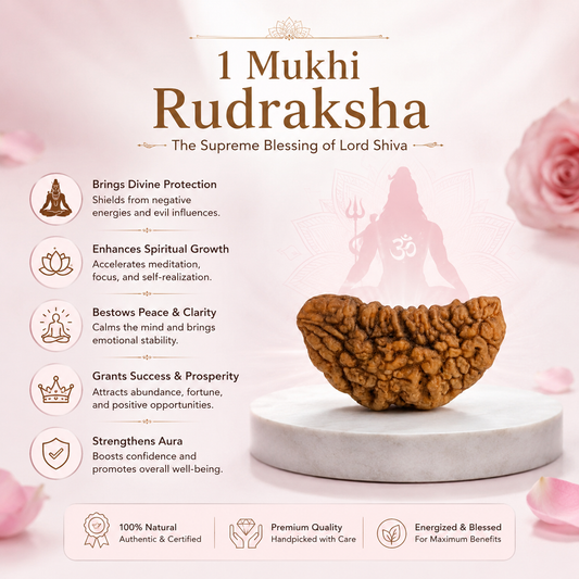 1 Mukhi Rudraksha Silver Pendant