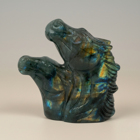 Labrodorite Horse Heads