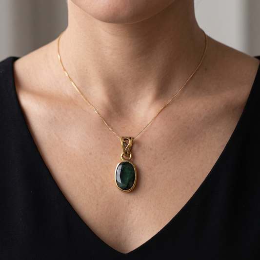 Natural Emerald Pendant  - 12.6 - Carat