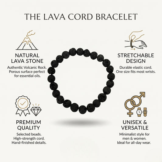 Lava Bracelet 8 MM Beads