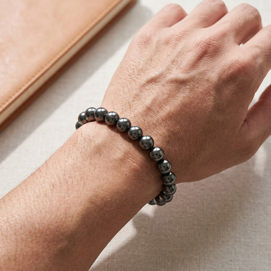 Hematite Bracelet 8 MM Beads