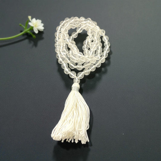 Clear Quartz Mala (108 beads) 8 mm