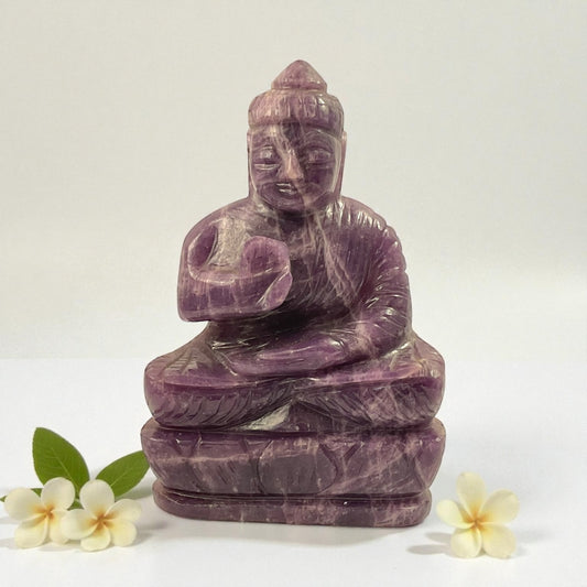 Lepidolite Buddha