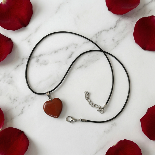 Red Jasper Heart Pendant