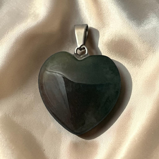 Blood Stone Heart Pendant